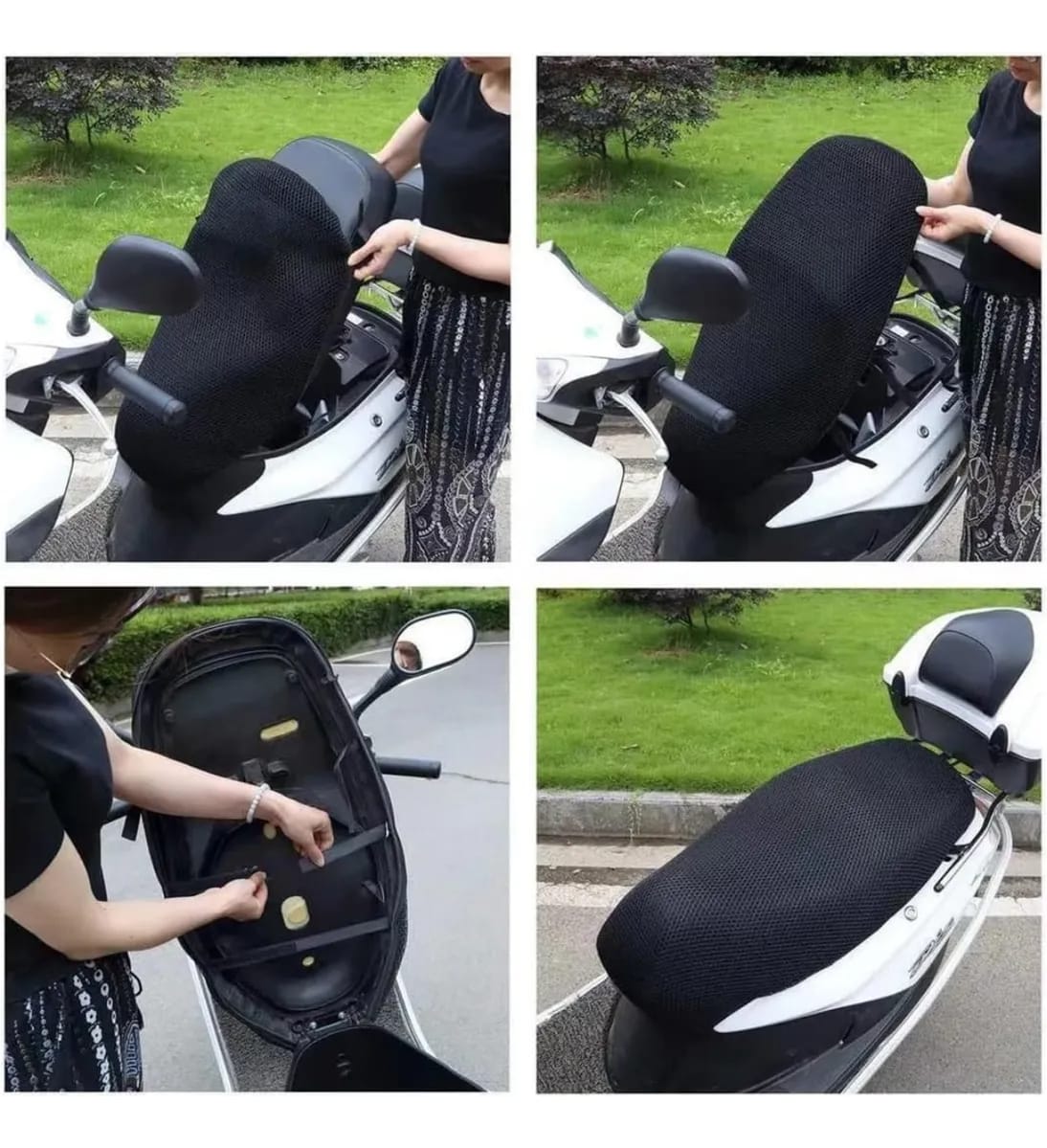 Funda Cubre Asiento Moto 92x50 Cm Protección Antideslizante - Imagen 4