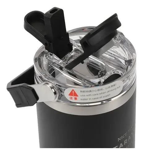 Vaso Termico Capacidad De 900 Ml Con Agarre Y Tapa Termo - Imagen 5