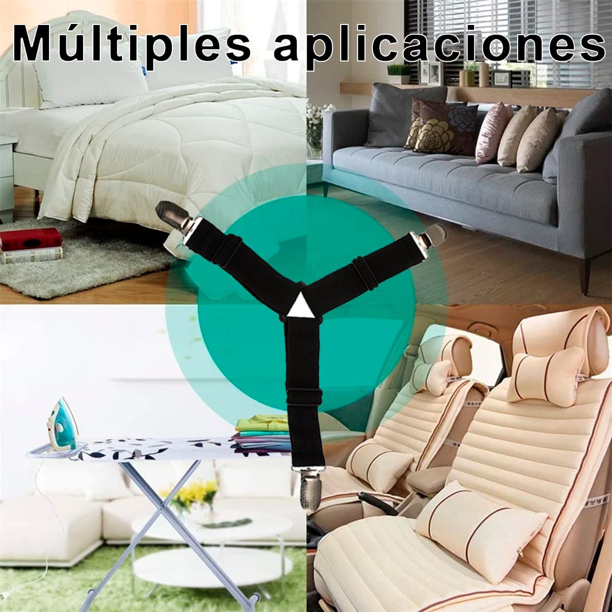 Fijadores De Colcha Triangulares Antideslizantes Pack De 4 - Imagen 4