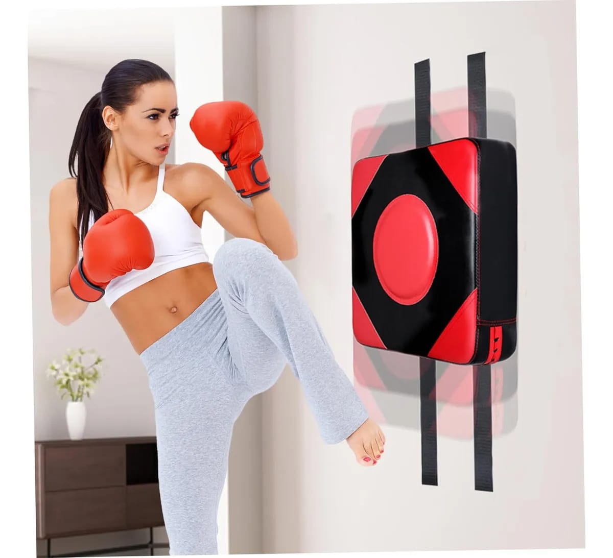 Bolsa Boxeo De Pared 40x40 Entrenamiento Marcial Sin Ruidos - Imagen 7