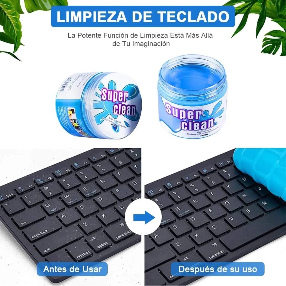 Goma Gel Limpieza Super Clean Teclado Auto Celular Rejilla - Imagen 2