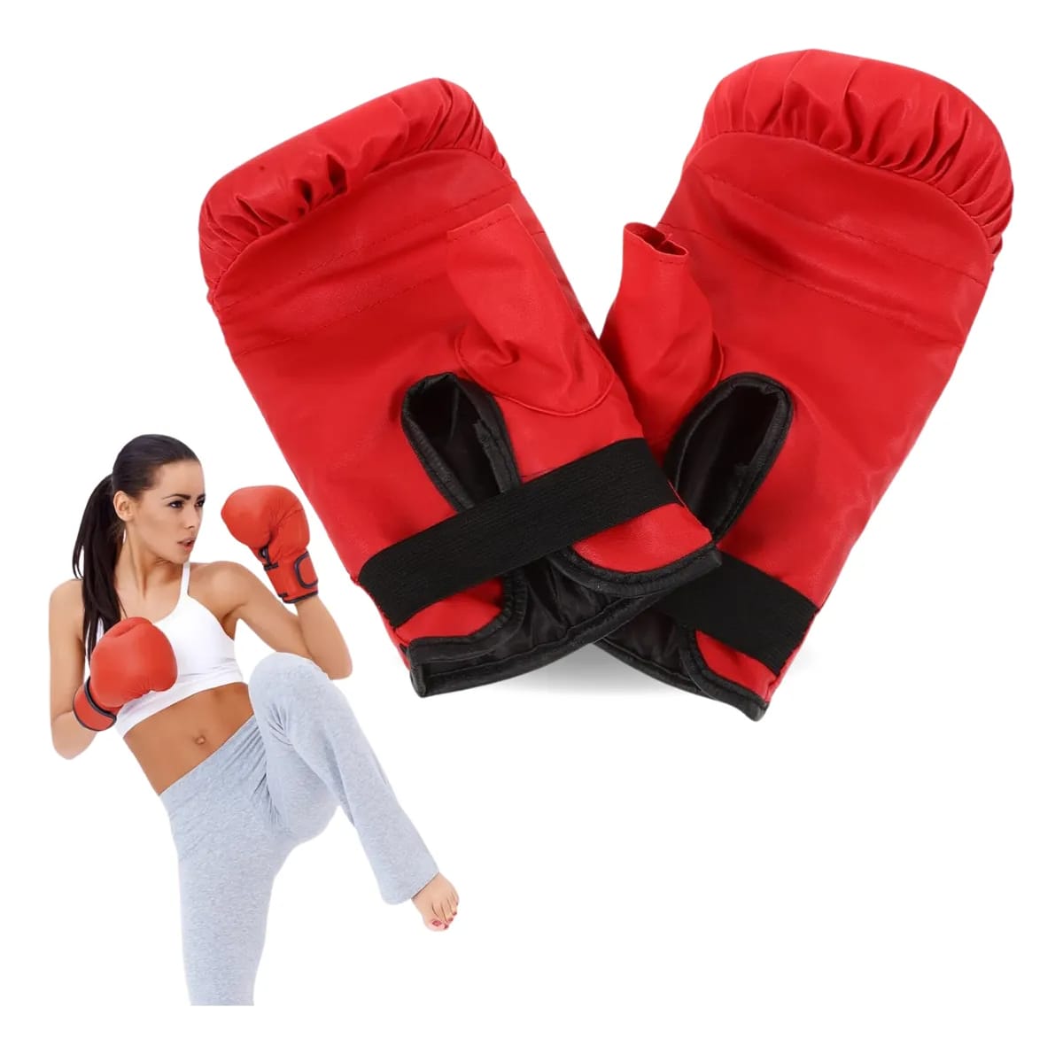 Guantes Para Bolsa De Boxeo Montada En Pared Entrenamiento - Imagen 3