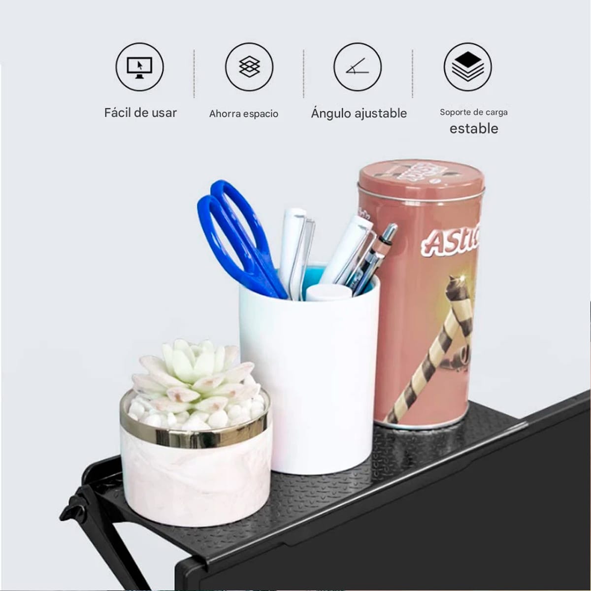 Soporte Estante Organizador Canalera Para Pantalla O Monitor - Imagen 9