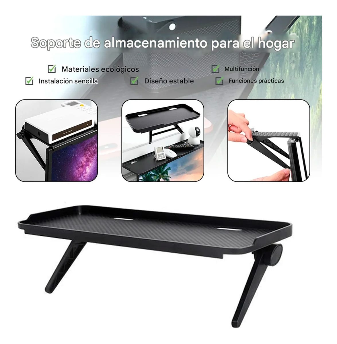Soporte Estante Organizador Canalera Para Pantalla O Monitor - Imagen 11