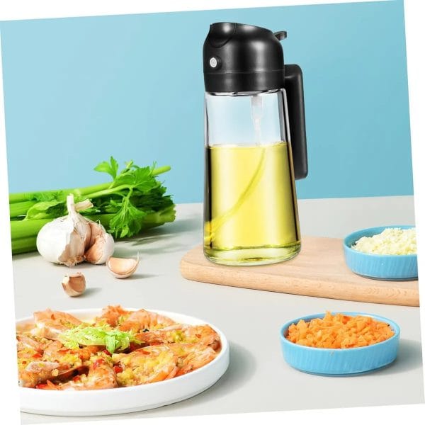 Botella Dispensadora Con Pulverizador Aceite Vinagre 470 Ml - Imagen 10