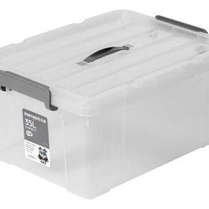 Caja Organizadora Apilable Con Tapa Transparente De 35 L
