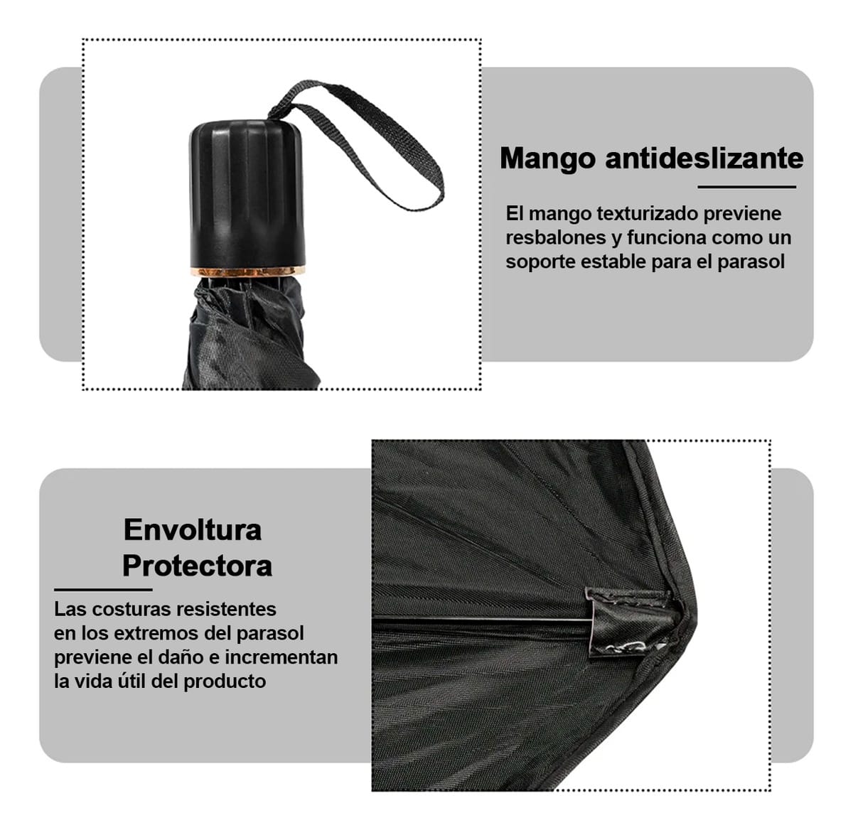 Parasol De Auto Parabrisas Forma De Paraguas Sol Portatil - Imagen 8