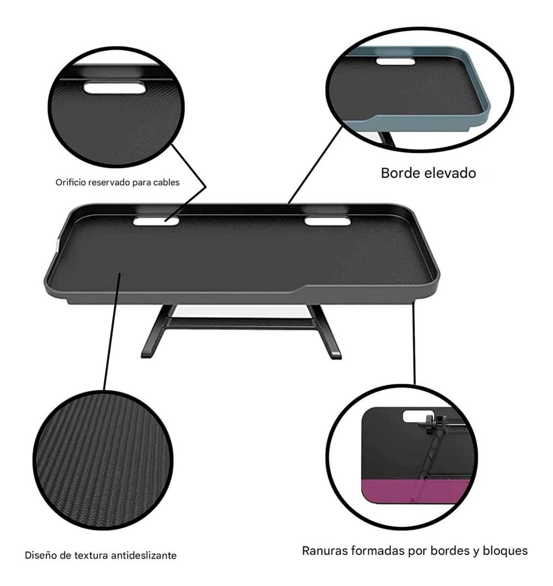 Soporte Estante Organizador Canalera Para Pantalla O Monitor - Imagen 5