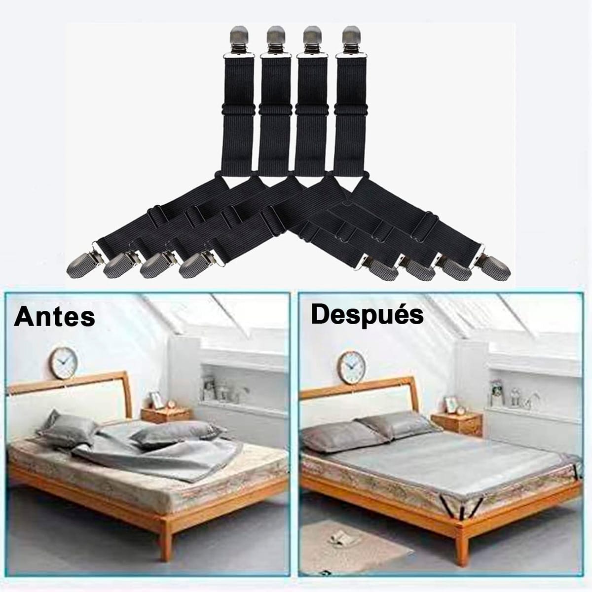 Fijadores De Colcha Triangulares Antideslizantes Pack De 4 - Imagen 3