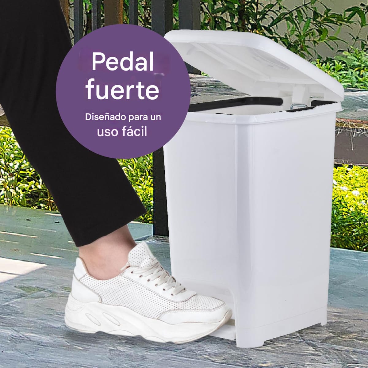 Contenedor Tacho De Basura Tapa A Pedal Capacidad 15 L - Imagen 8