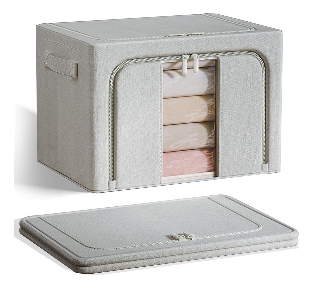 Organizador De Ropa Con Estructura Metálica Apilable 100 L - Imagen 4