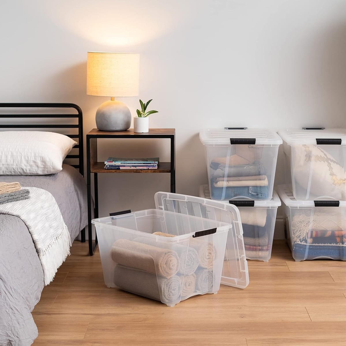 Caja Organizadora Apilable Con Tapa Transparente De 35 L - Imagen 6