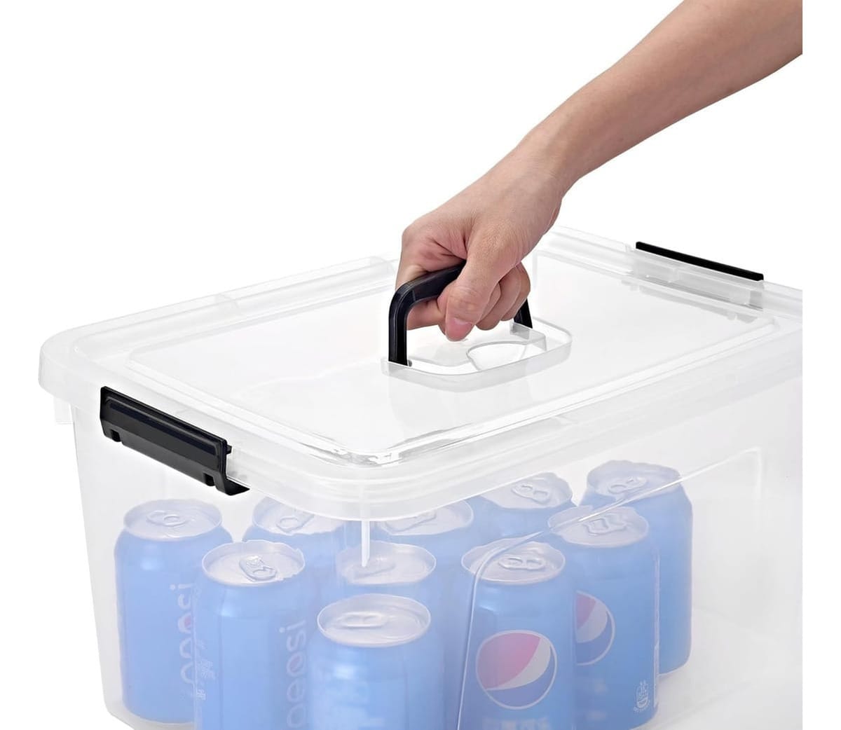 Caja Organizadora Apilable Con Tapa Transparente De 35 L - Imagen 12