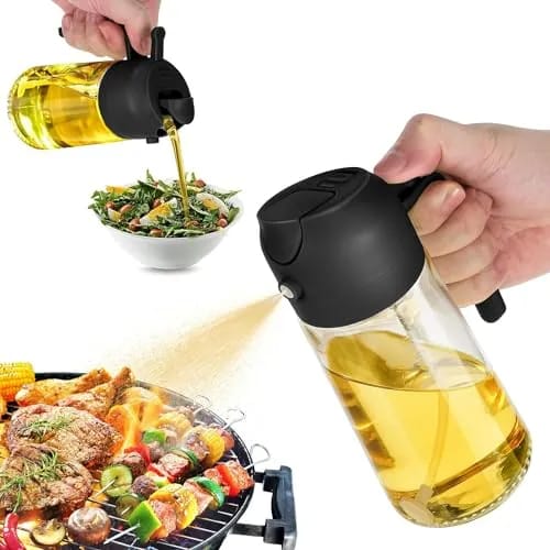 Botella Dispensadora Con Pulverizador Aceite Vinagre 470 Ml