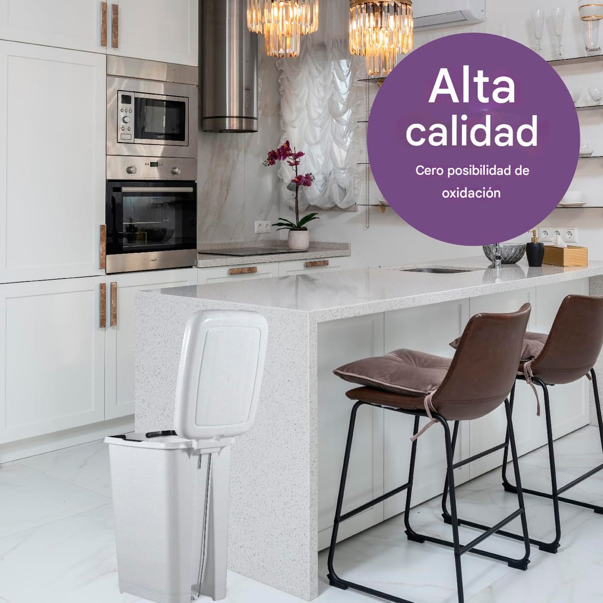 Contenedor Tacho De Basura Tapa A Pedal Capacidad 15 L - Imagen 3