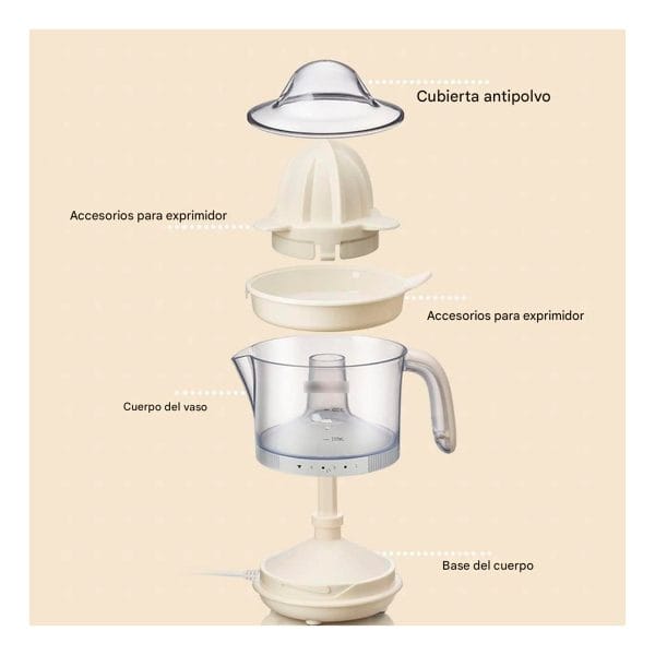 Exprimidora Electrica Potente Naranjas Citricos Jugos 750 Ml - Imagen 6