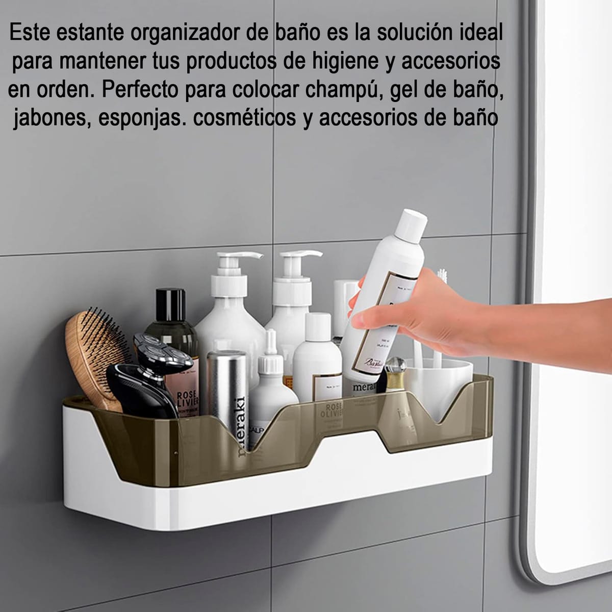 Estante Organizador Para Baño Ducha Cocina Adhesivo Multiuso - Imagen 2