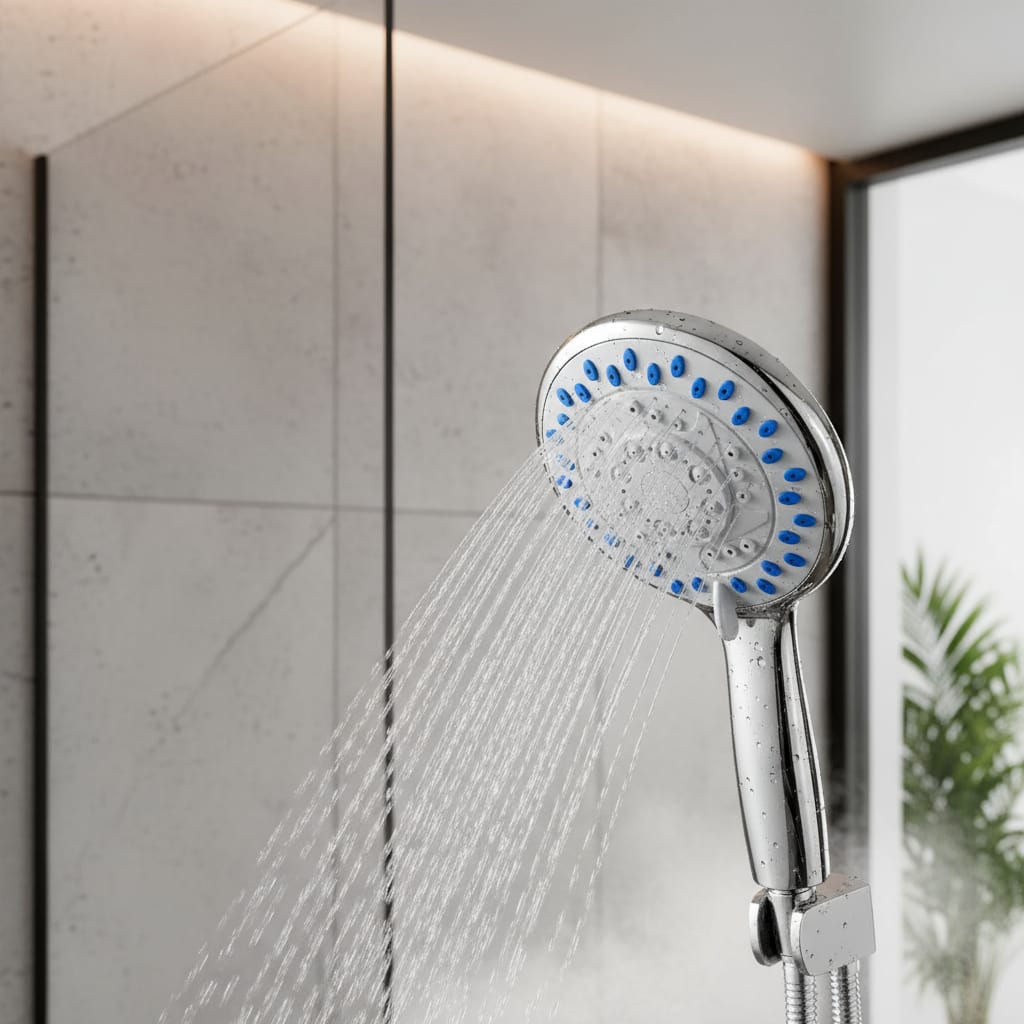 Duchero Con Regulador De Caudal 5 Modos Manguera 1,5 M Largo