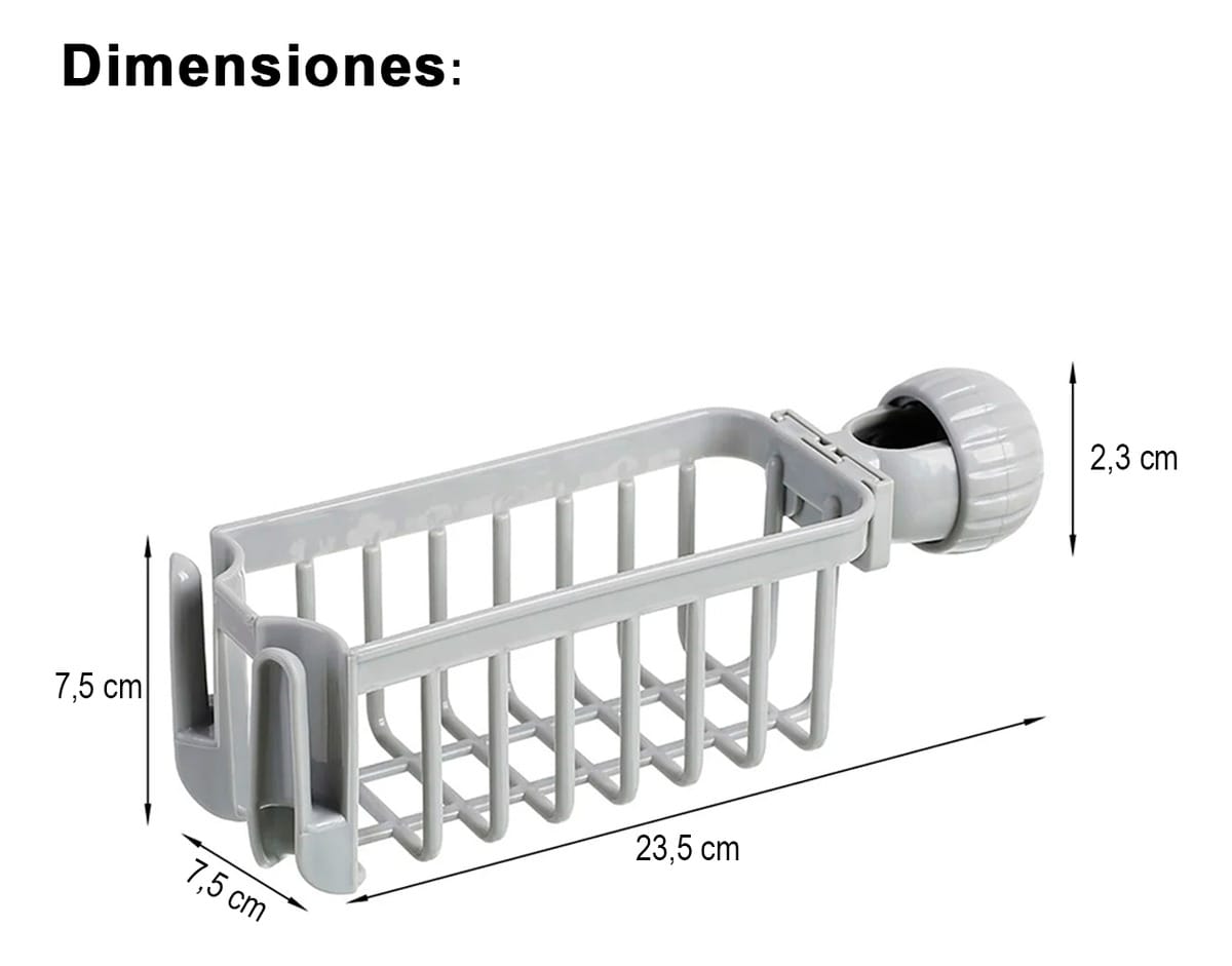 Soporte Rejilla Organizador De Esponja Ajustable A Canilla - Imagen 6