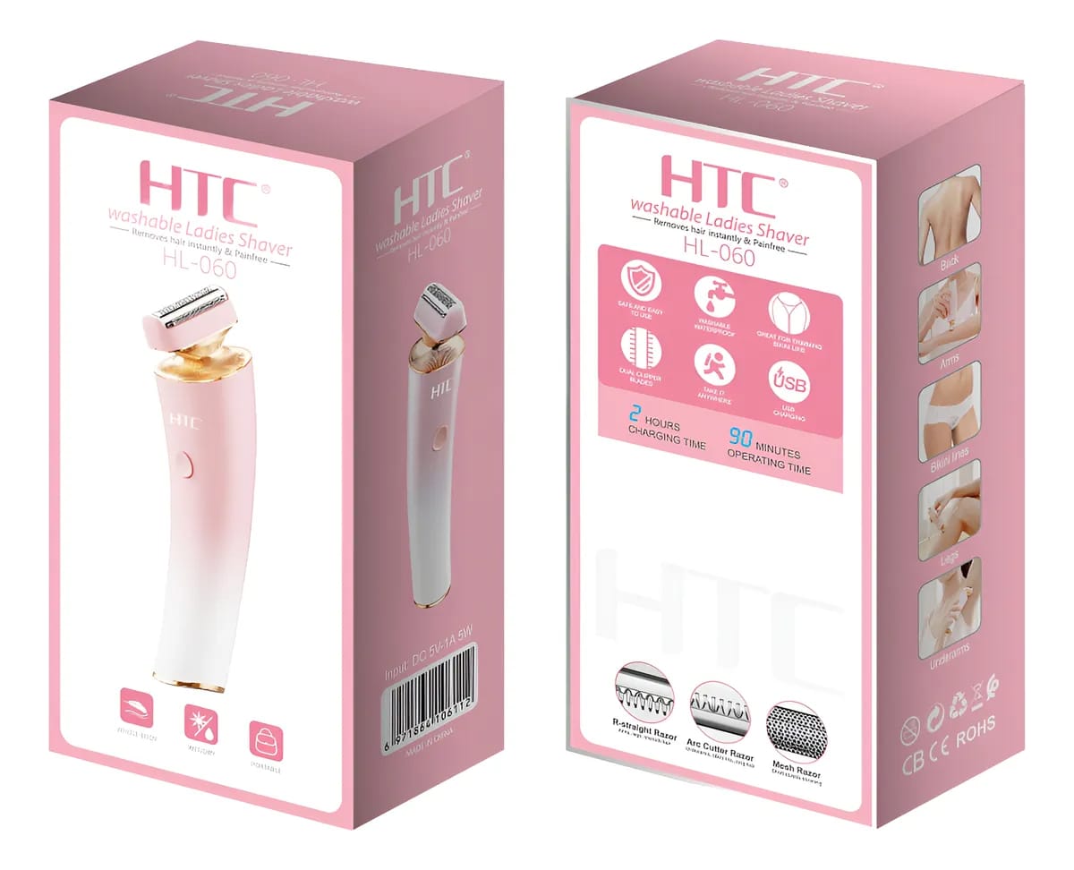 Depiladora Corporal Mujer Afeitadora Inalámbrica Htc Ipx7 - Imagen 9