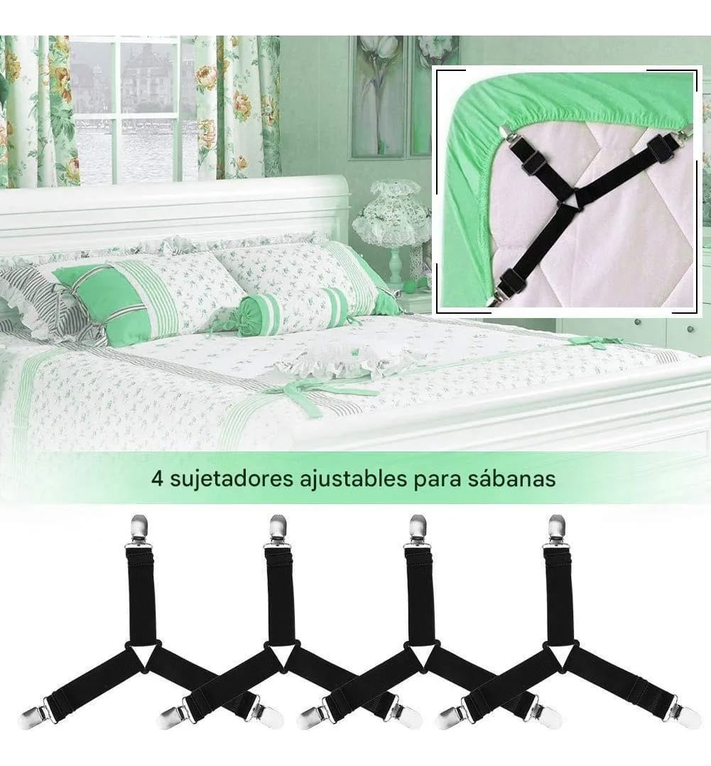 Fijadores De Colcha Triangulares Antideslizantes Pack De 4 - Imagen 10