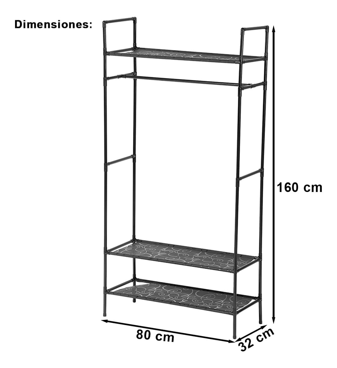 Perchero Y Zapatero Organizador Multifuncional De 3 Capas - Imagen 5