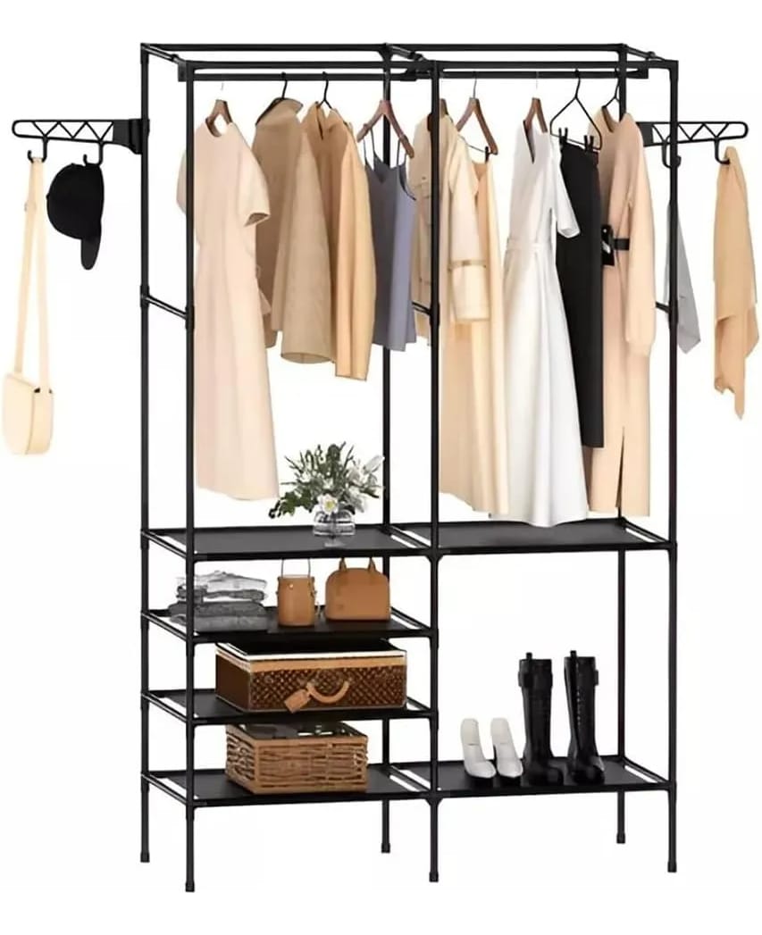 Ropero Multifuncional De Ropa Con Percheros Y Estantes Rack