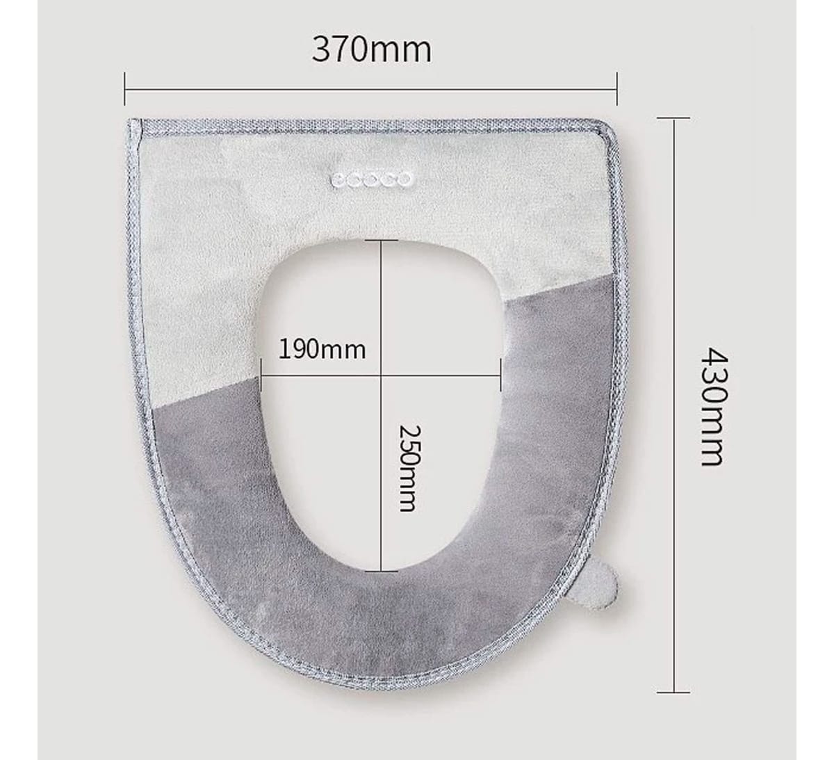 Funda Para Asiento Inodoro Acolchonada Suave Y Lavable Ecoco - Imagen 6