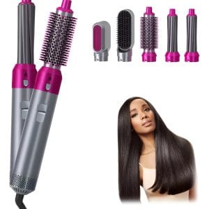 Moldeador De Pelo Secado Alisado Rizado Volumen 5 En 1