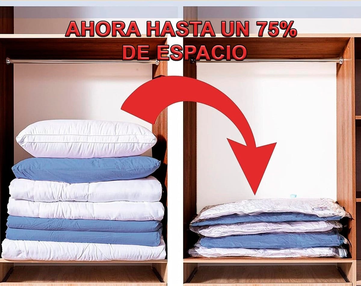 Bolsa De Vacío Para Guardar Ropa Y Reducir Espacios 60x80 Cm - Imagen 2