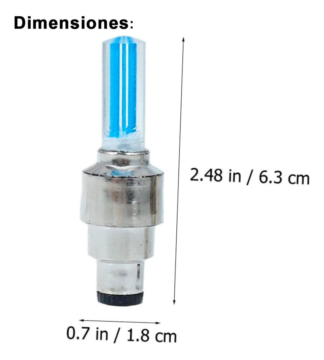 Tapa De Válvula Con Luz Led Para Rueda Bici O Moto Pack X2 - Imagen 6