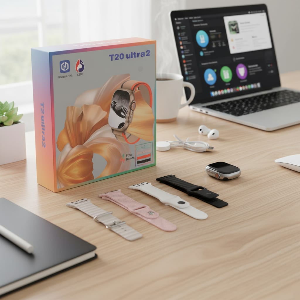 Reloj Inteligente Smart Watch T20 Ultra2 4 Mallas Diferentes - Imagen 2