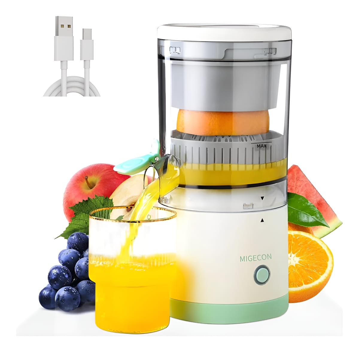 Exprimidora Electrica Portatil Frutas Juguera Zumos Con Usb