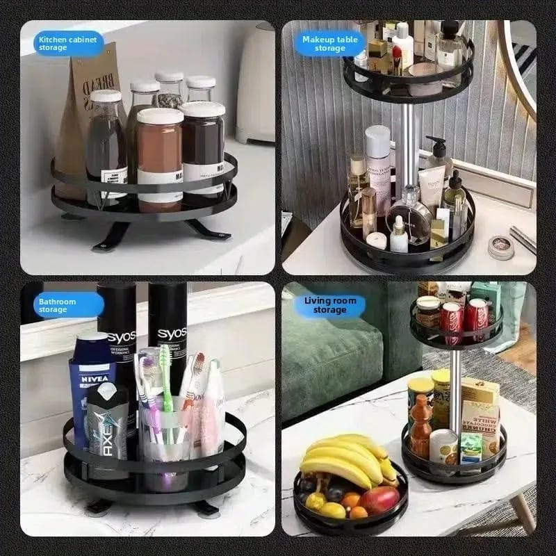 Organizador Giratorio De 3 Niveles Cocina Baño Rota 360° - Imagen 8