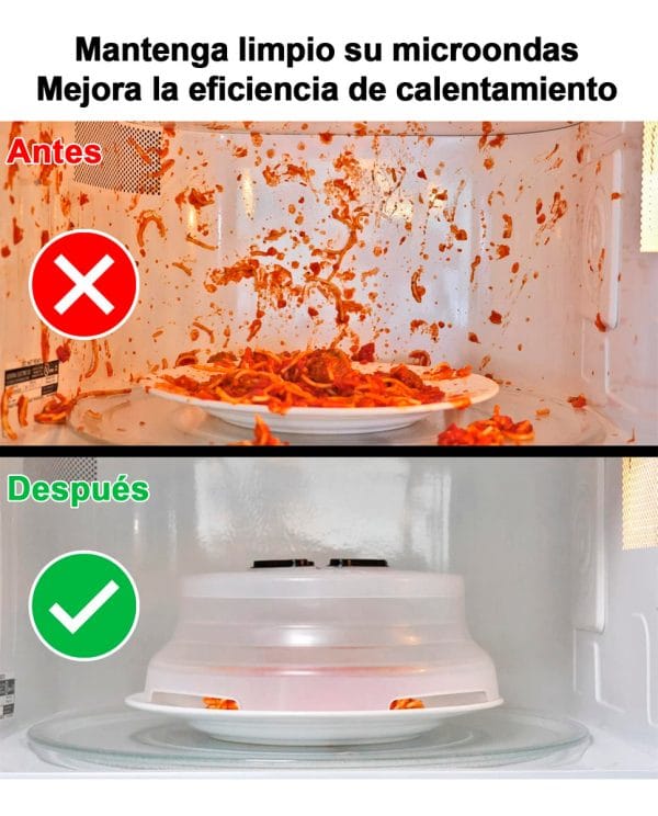Tapa Protectora De Plato De Microondas Plegable Altura 10 Cm - Imagen 2