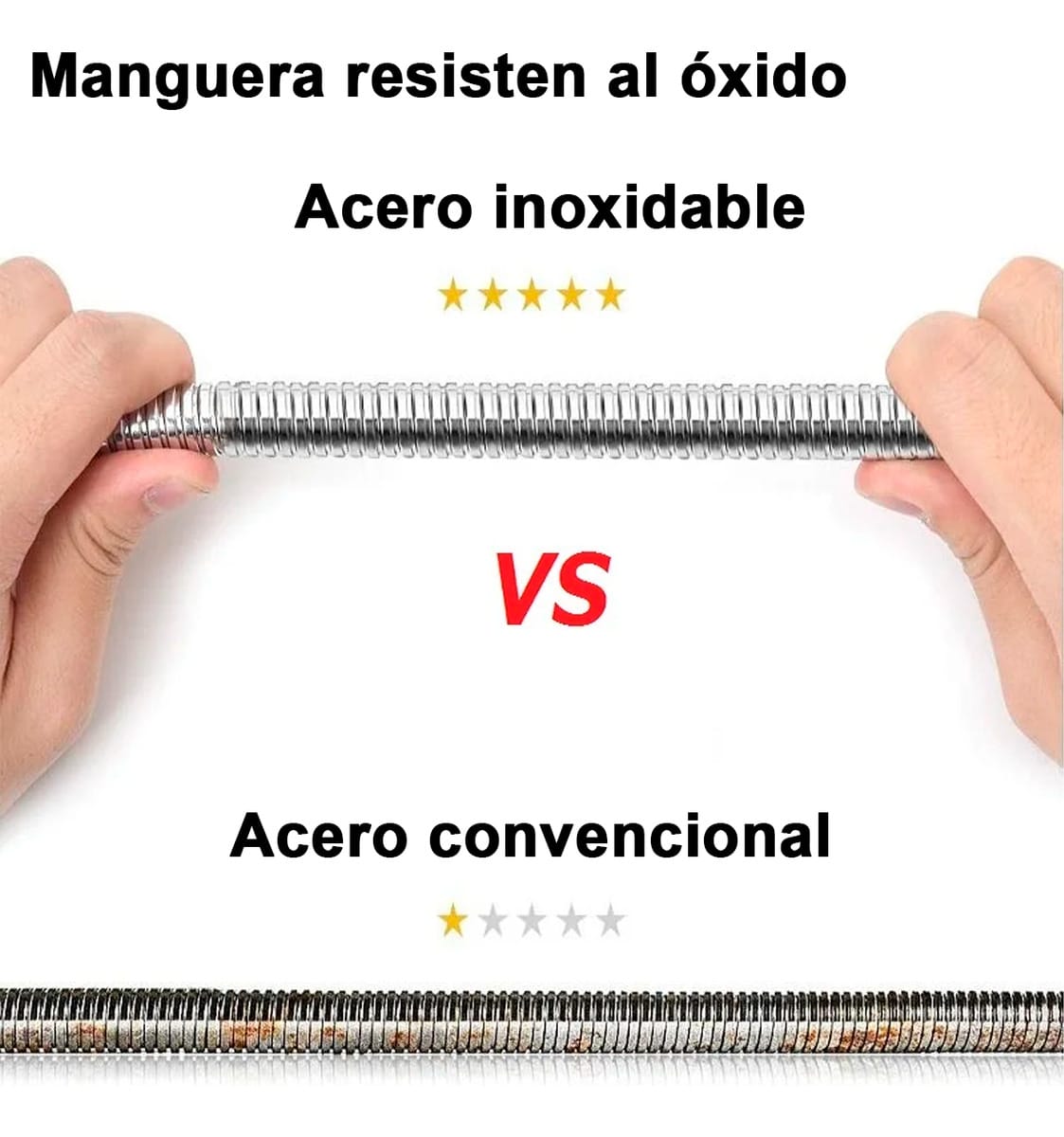 Duchero Con Regulador De Caudal 5 Modos Manguera 1,5 M Largo - Imagen 4