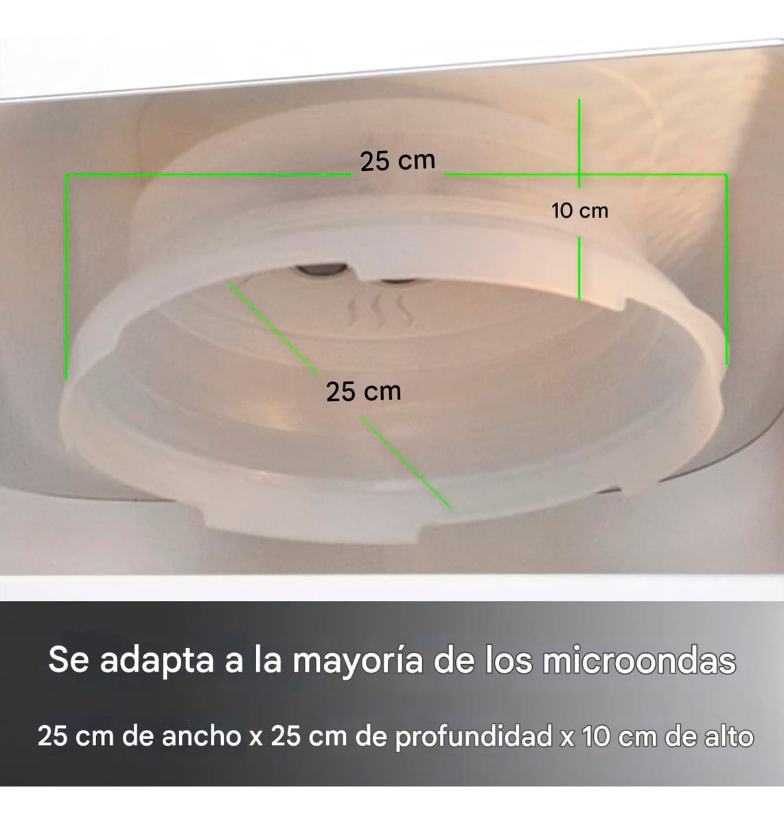 Tapa Protectora De Plato De Microondas Plegable Altura 10 Cm - Imagen 5