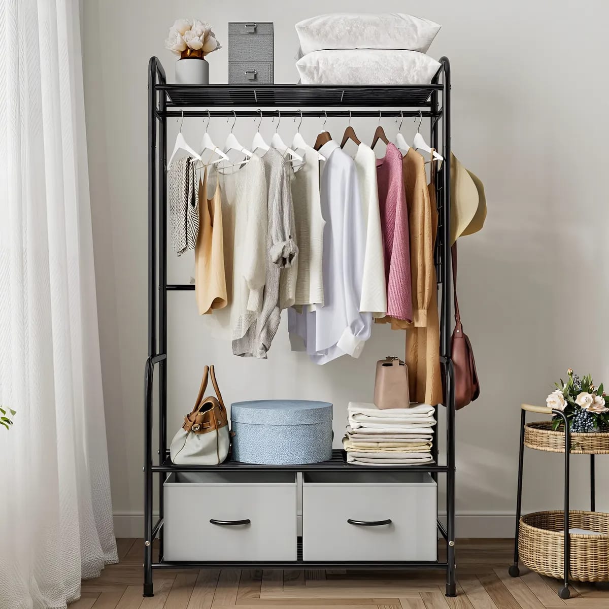 Perchero Y Zapatero Organizador Multifuncional De 3 Capas