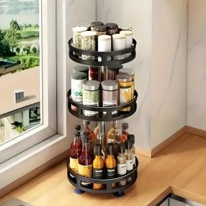 Organizador Giratorio De 3 Niveles Cocina Baño Rota 360°