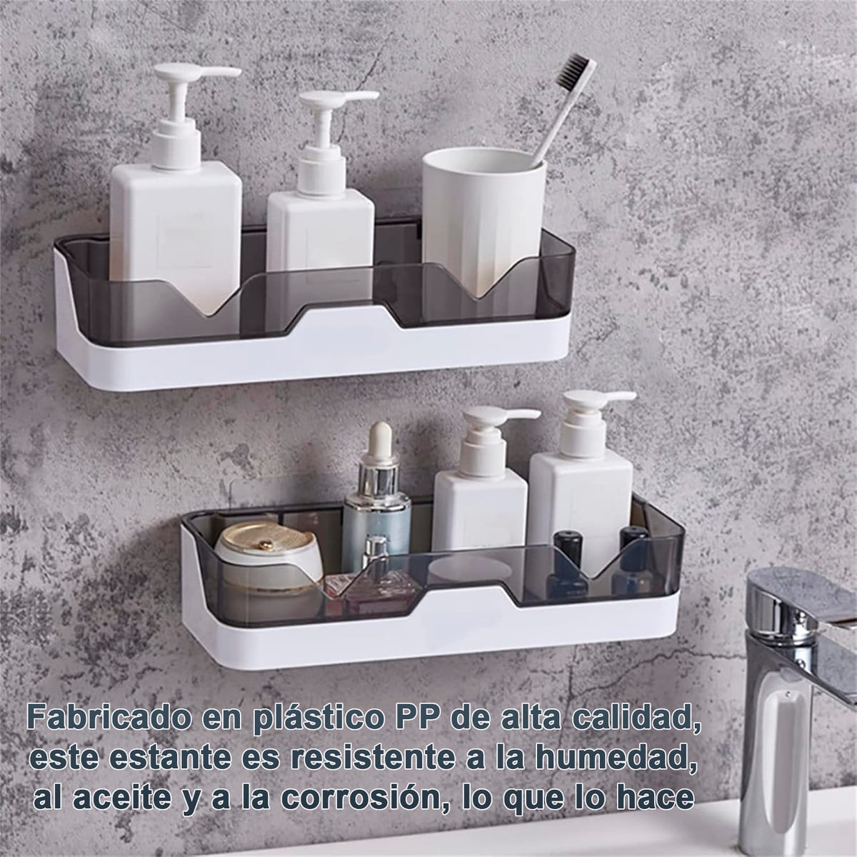 Estante Organizador Para Baño Ducha Cocina Adhesivo Multiuso - Imagen 6