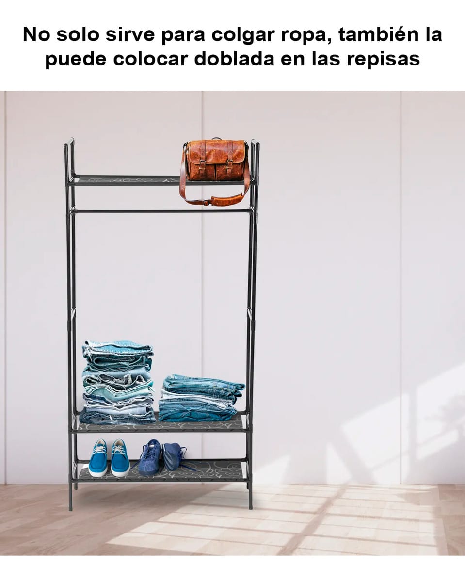 Perchero Y Zapatero Organizador Multifuncional De 3 Capas - Imagen 6