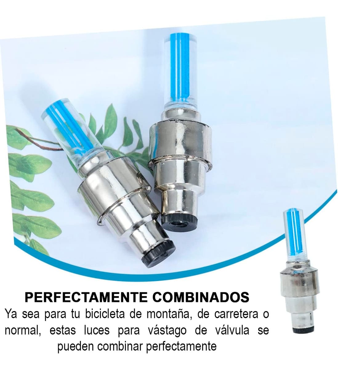 Tapa De Válvula Con Luz Led Para Rueda Bici O Moto Pack X2 - Imagen 5