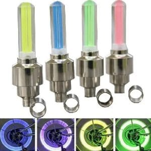 Tapa De Válvula Con Luz Led Para Rueda Bici O Moto Pack X2