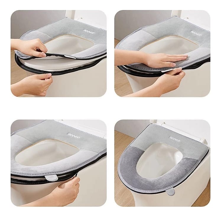 Funda Para Asiento Inodoro Acolchonada Suave Y Lavable Ecoco - Imagen 7