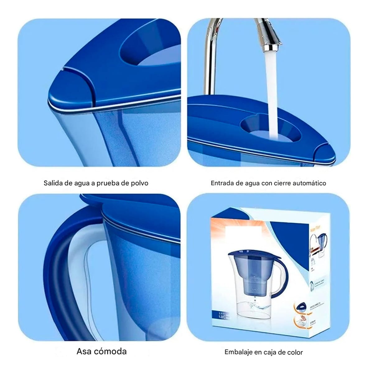 Jarra Purificadora Con Filtro De Agua 3,5 Lts Water Filter - Imagen 4