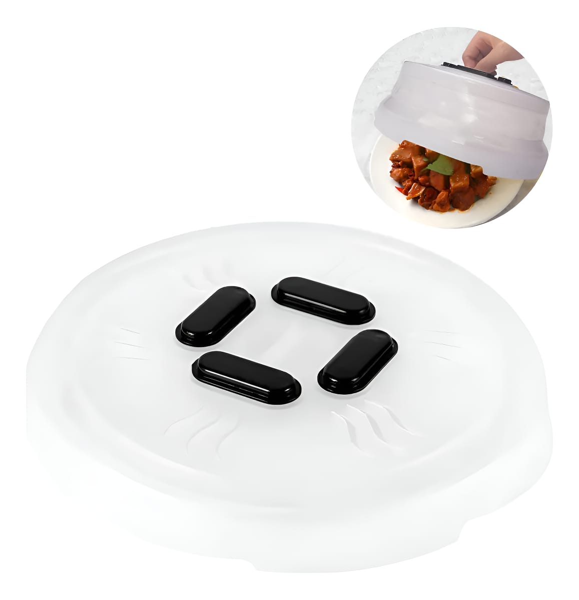 Tapa Protectora De Plato De Microondas Plegable Altura 10 Cm