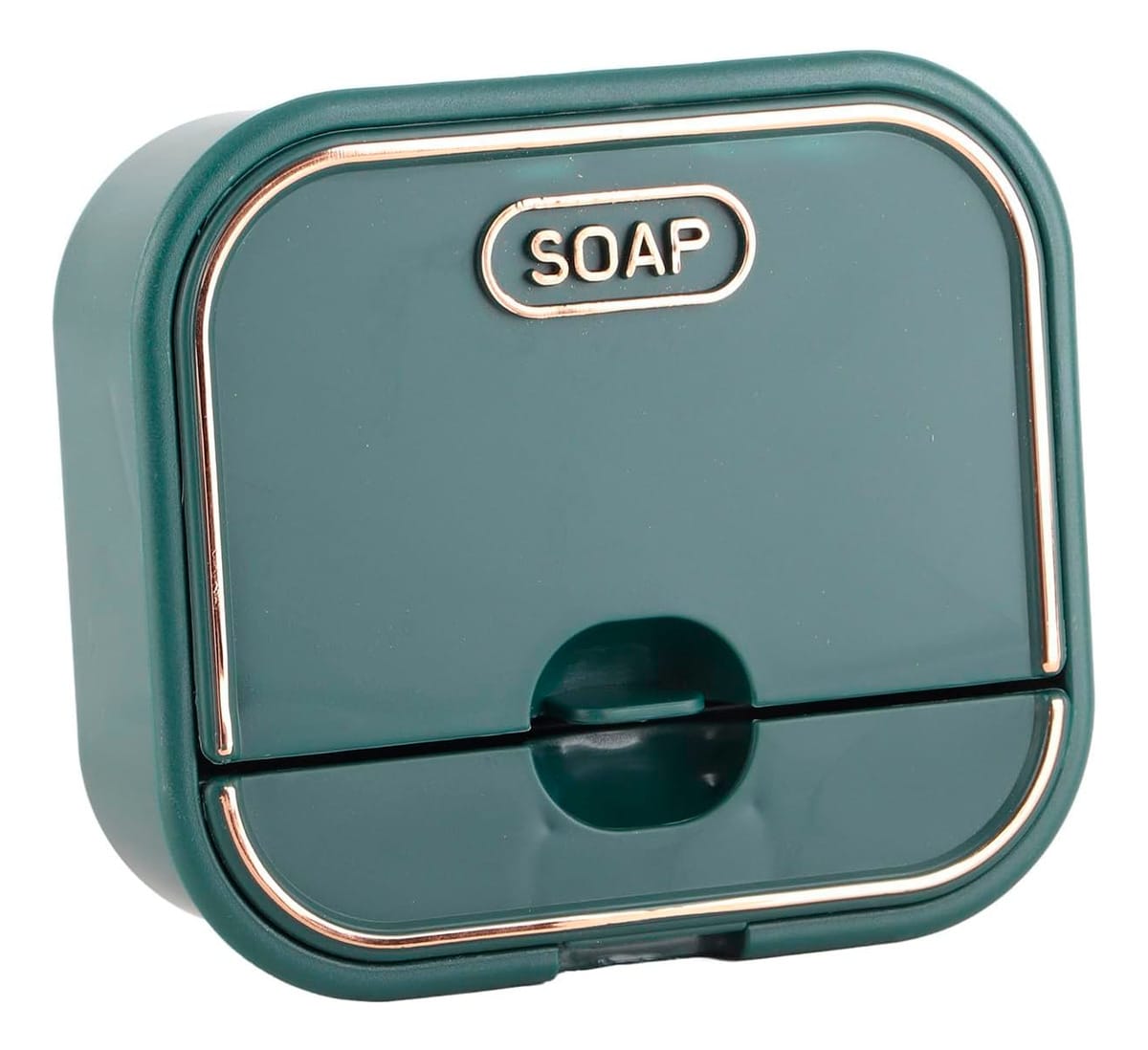 Jabonera De Ducha Adhesiva De Pared Con Tapa Y Drenaje