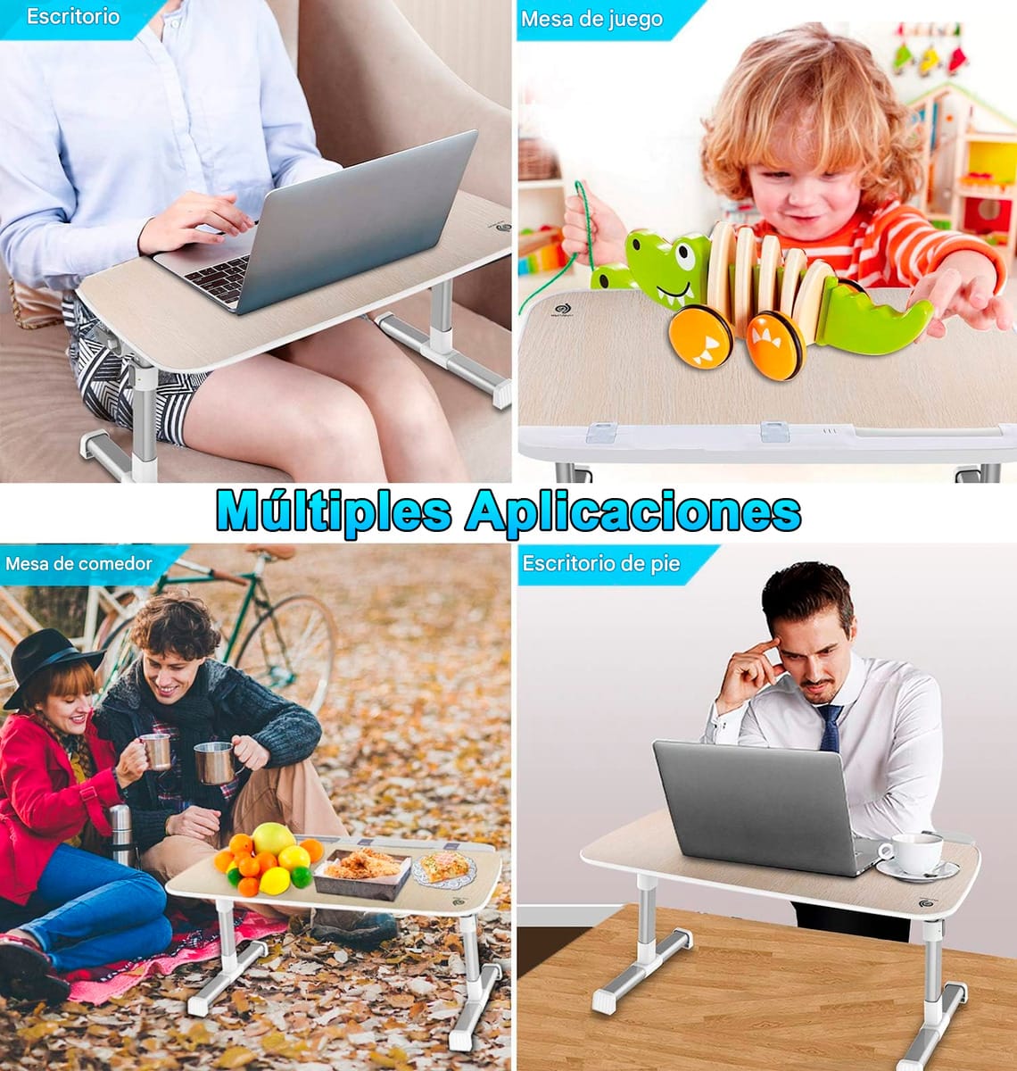 Mesa Escritorio Cama Notebook Laptop Computadora Portatil Pc - Imagen 6