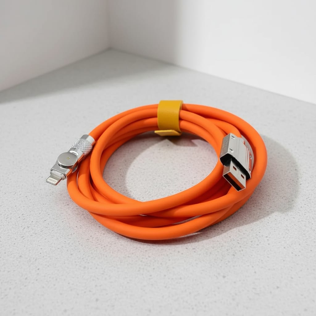 Cable iPhone Entrada Giratoria 1 M Treqa Ca-8832 Carga 120 W - Imagen 6