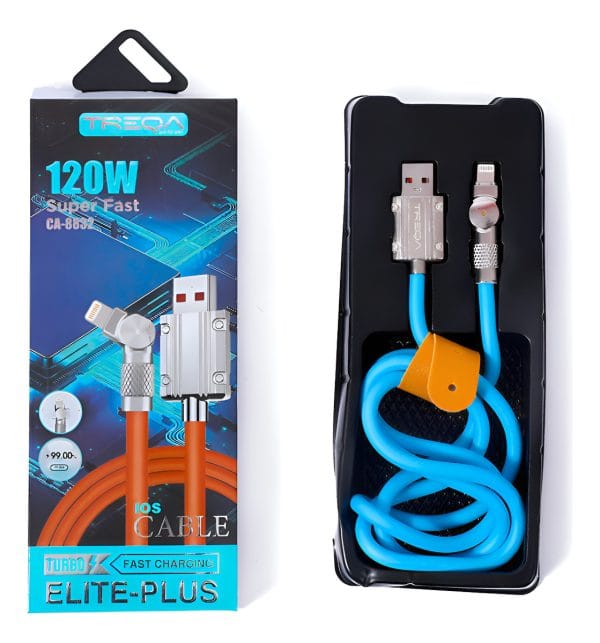 Cable iPhone Entrada Giratoria 1 M Treqa Ca-8832 Carga 120 W